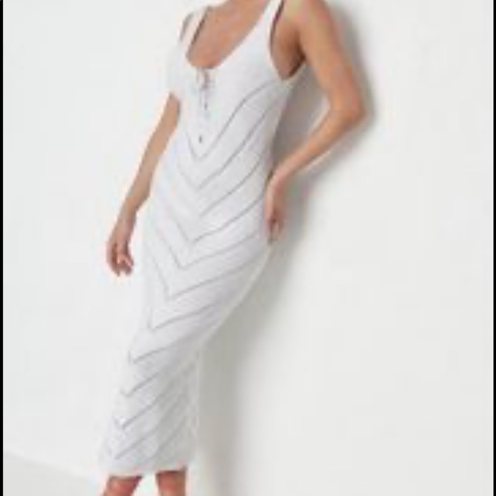 White missguided crochet dress